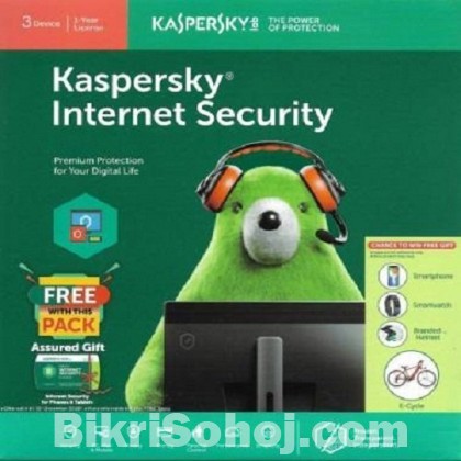 Kaspersky Internet Security 3 User 1 year Genuine License